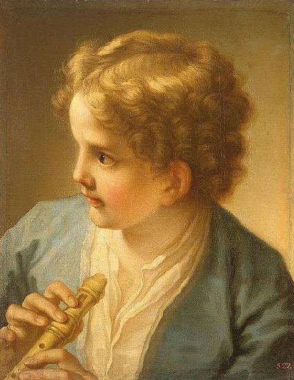  Boy with the flute by tuscan painter Benedetto Luti